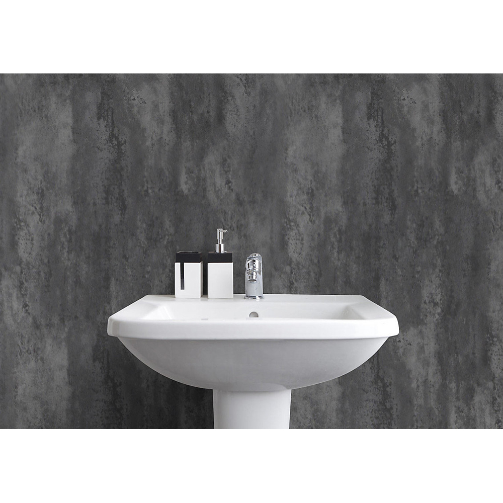 Proclad Aquabord PVC Silver Granite Tongue and Groove Shower Panel with Edge Trim and Adhesive Image 2