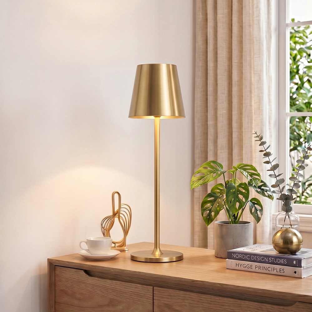 Living and Home Gold LED Table Lamp 2 Pack Image 3