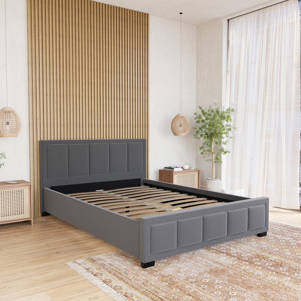 Vida Designs Vanita Double Dark Grey Bed Frame Image 7