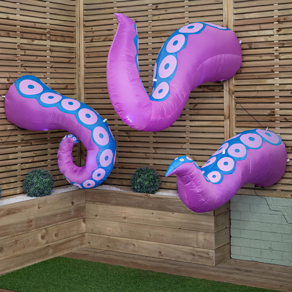 Samuel Alexander LED Large Inflatable Octopus Tentacles Halloween Decoration 6 Pack Image 3
