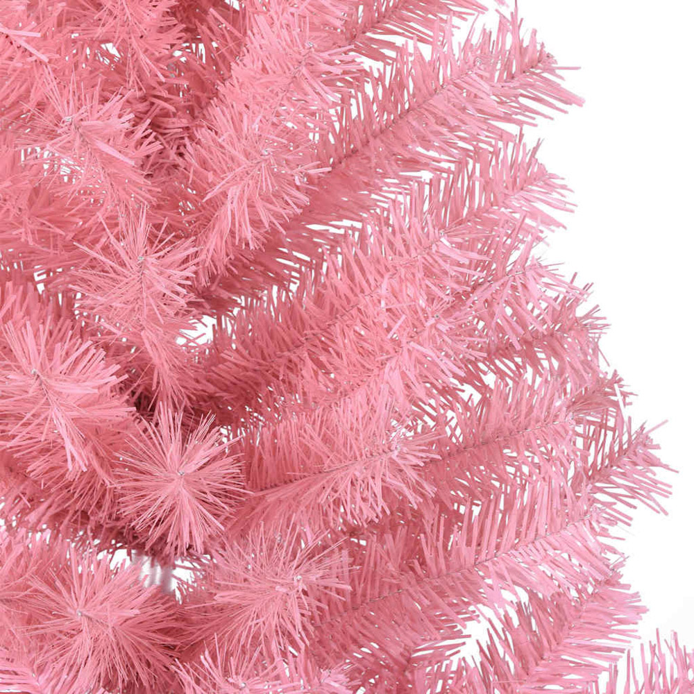 vidaXL Pre-Lit Pink Baubles Pink Artificial Christmas Tree 5ft Image 7