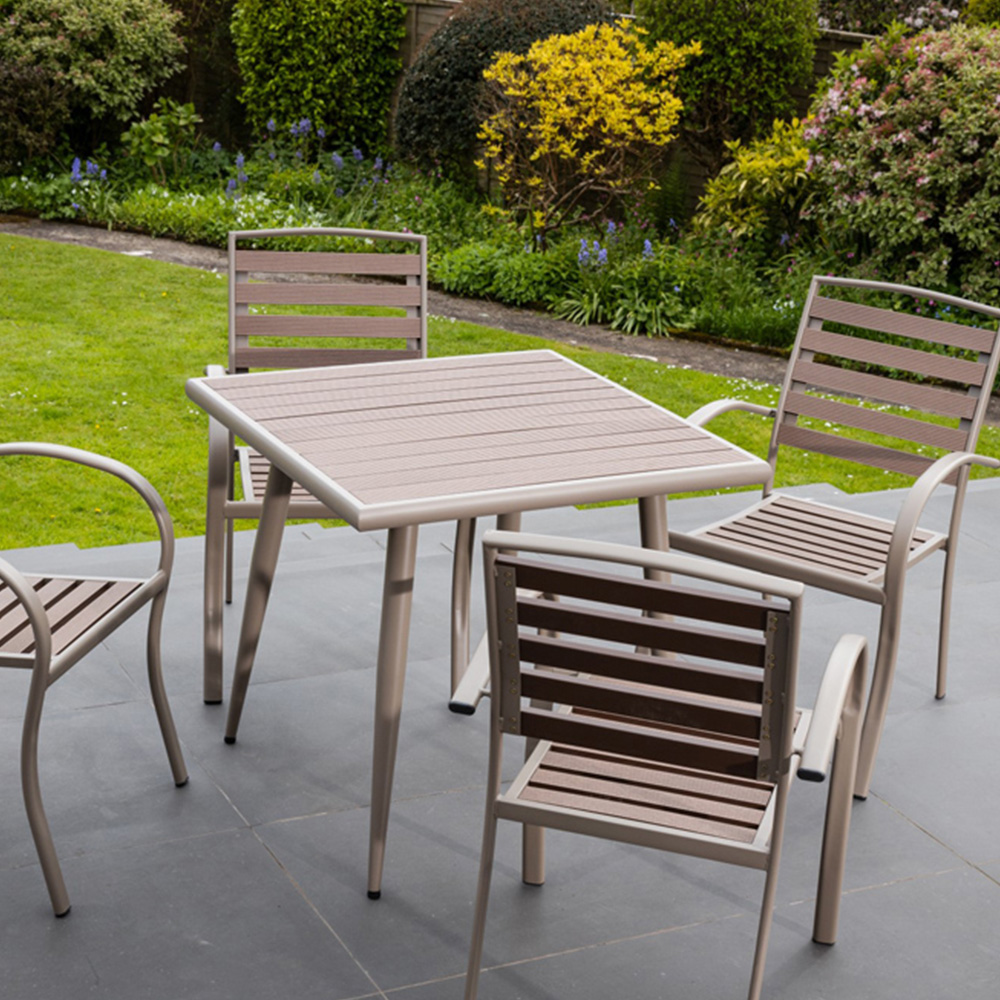 Artemis Home Delamere 4 Seater Outdoor Dining Set with Seat Cushions Image 4