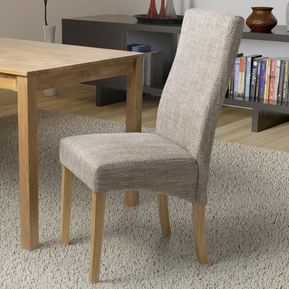 Shankar Bailey Set of 2 Oatmeal Tweed Dining Chair Image 1