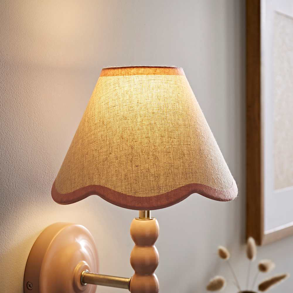 ValueLights Florie Mini Scallop Pink Trim Shade Image 3