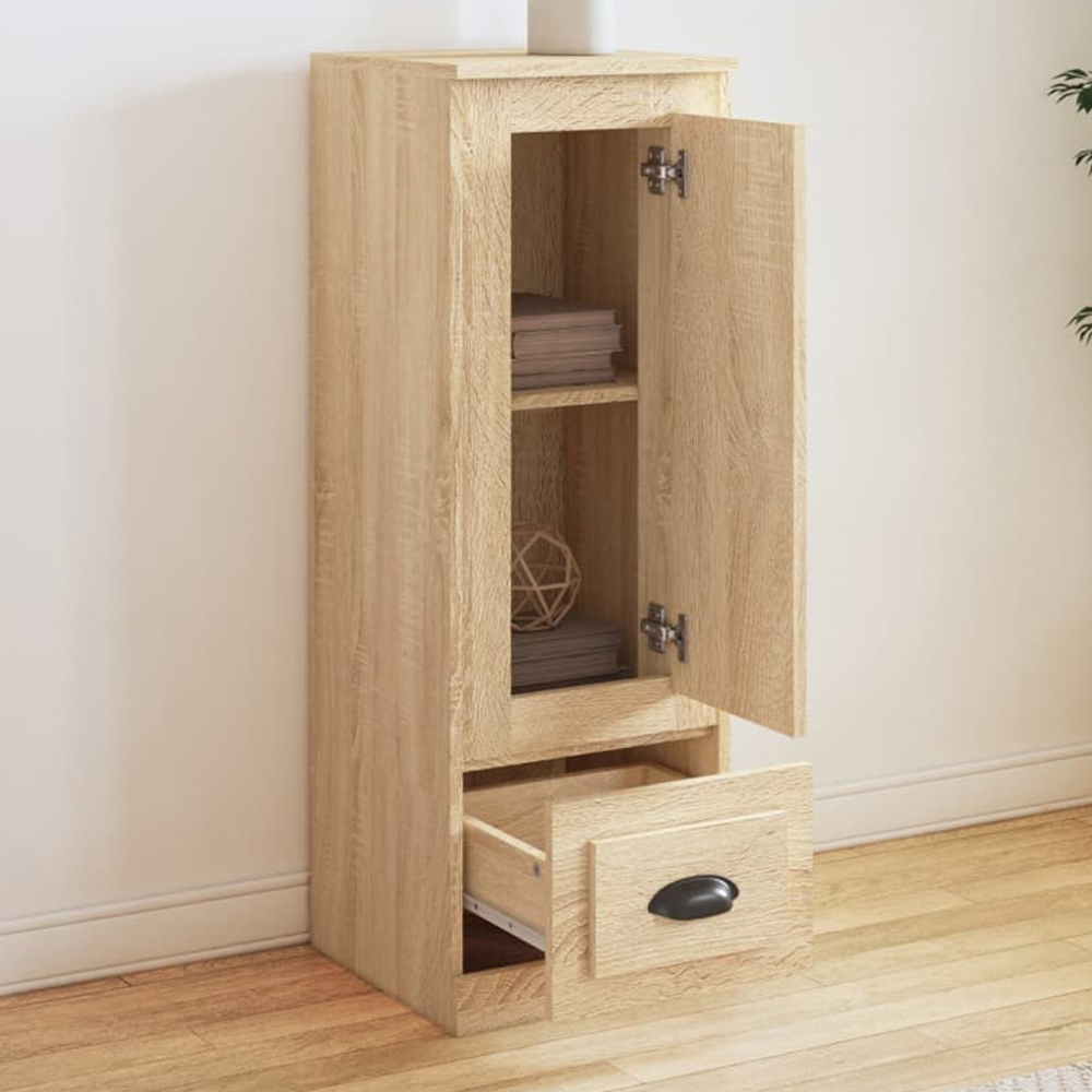 vidaXL Single Door Single Drawer Sonoma Oak Highboard Image 1