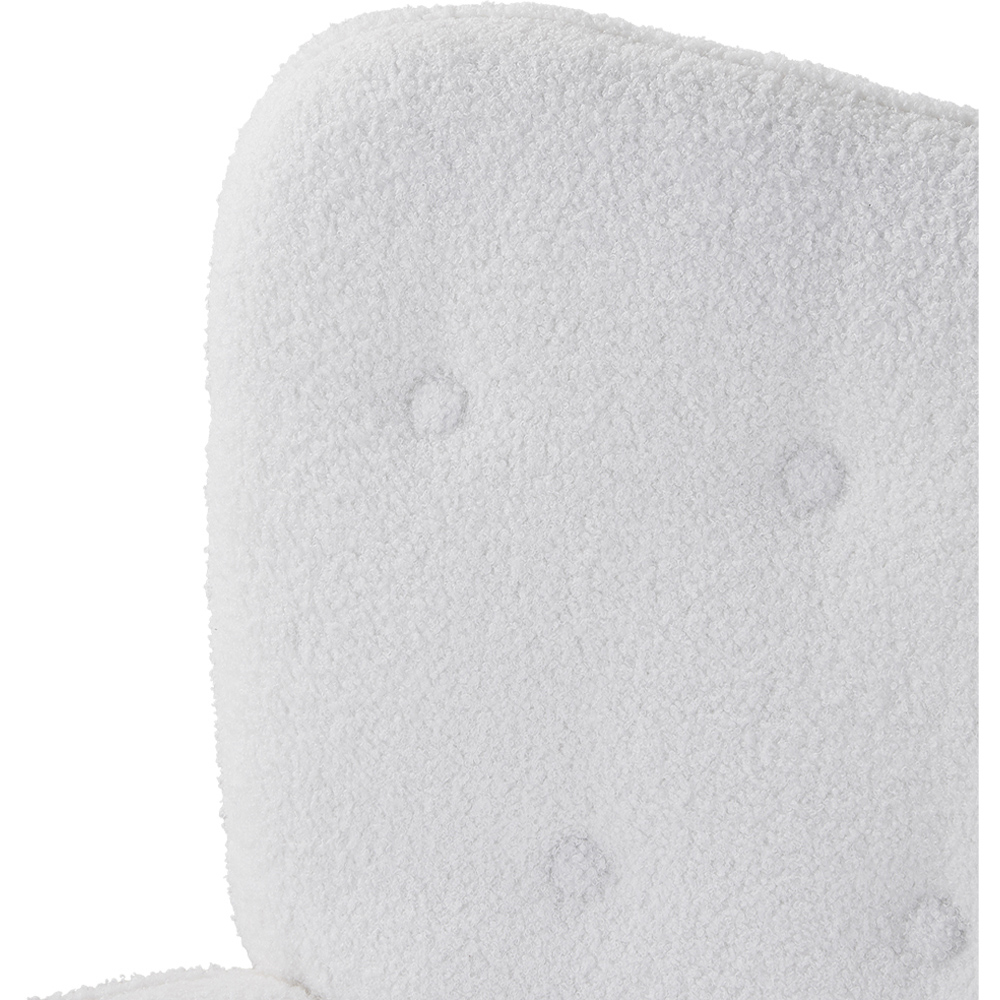 Living and Home White Modern and Elegant Lounge Chair Image 6