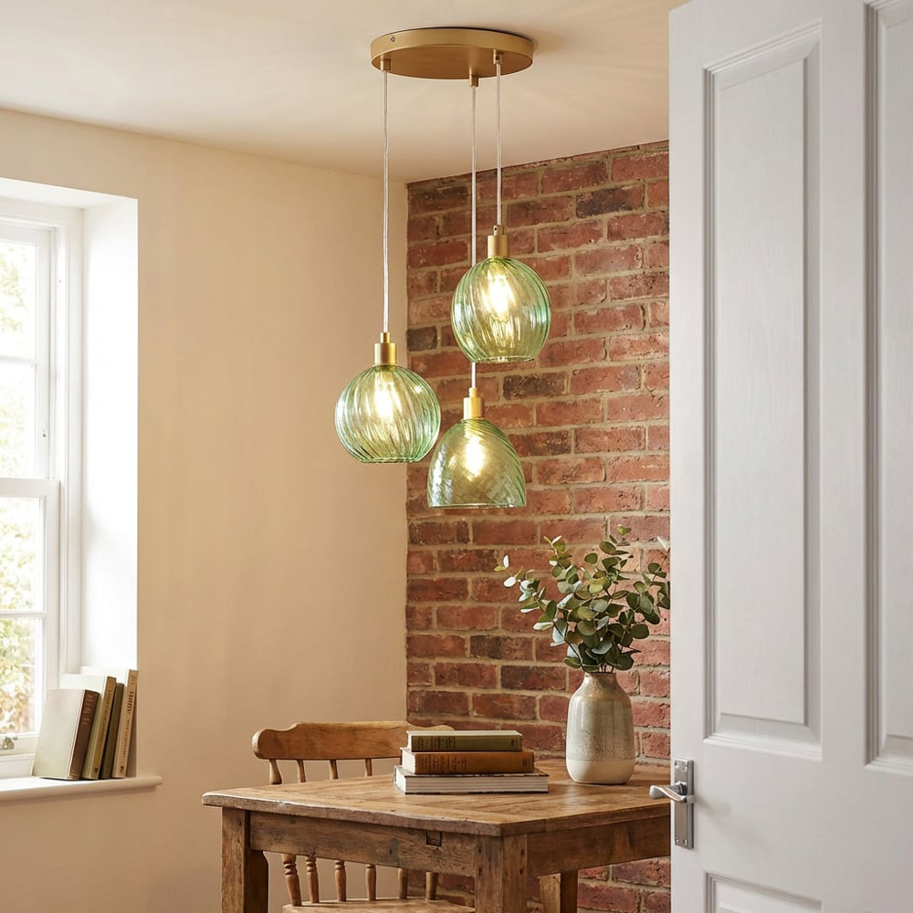 Pippa 3 Lamp Gold Ceiling Light Image 3