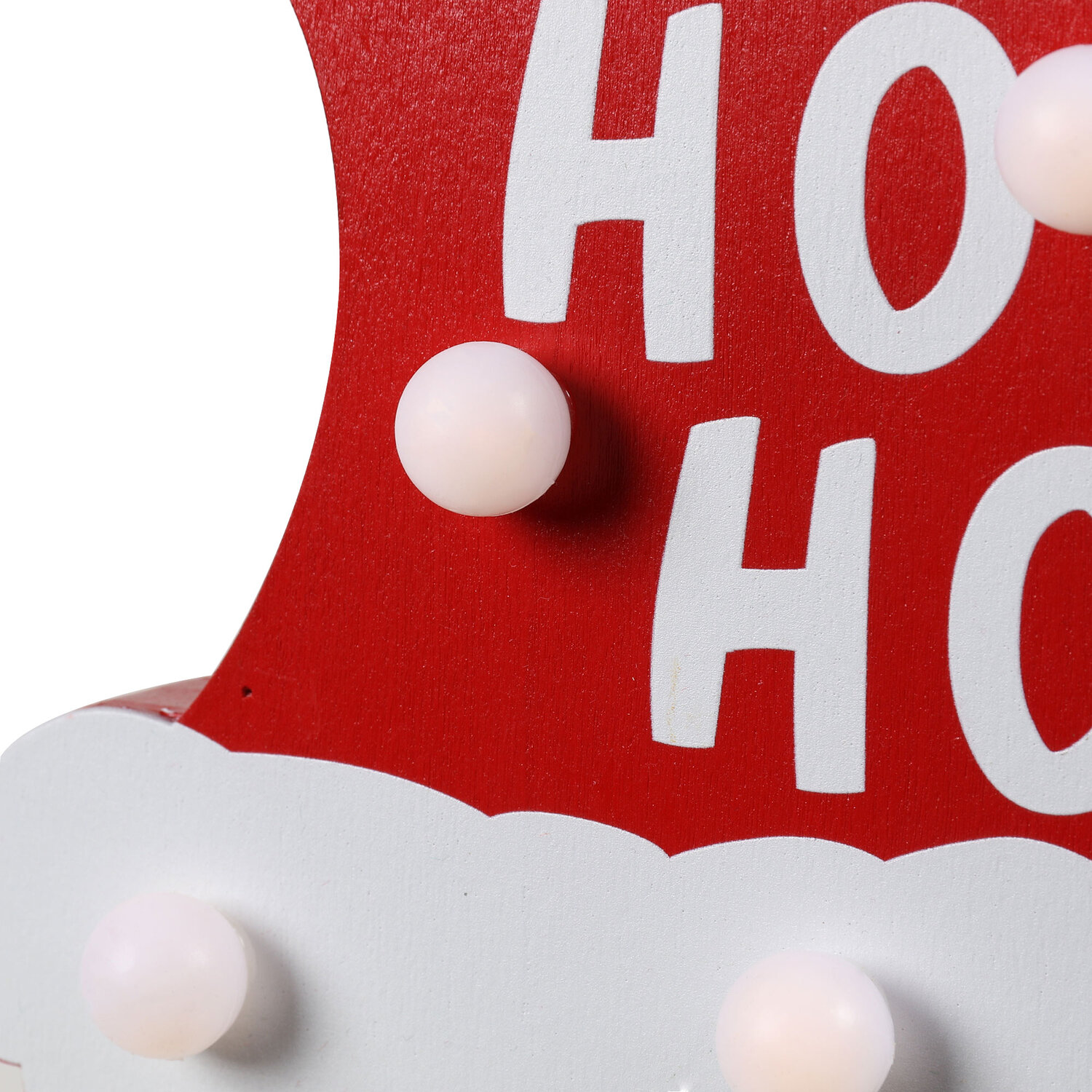 Santa Stop Here/Ho Ho Ho LED Signs - Red Image 5