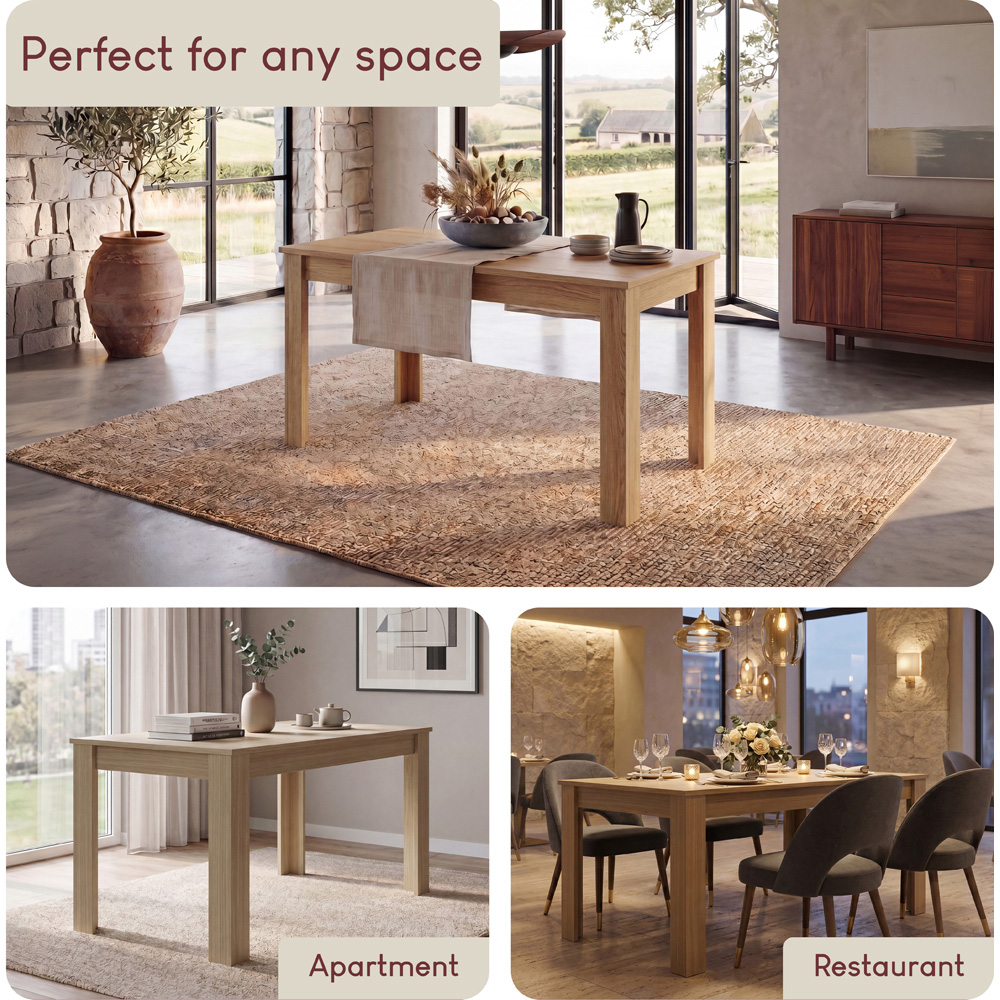 VIDA DESIGNS Medina 4 Seater Dining Table Oak Image 5