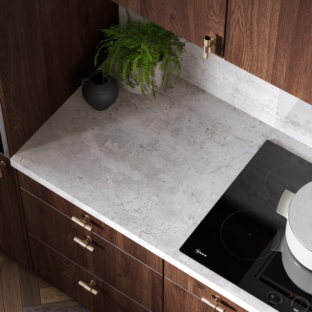 Omega Modern Cement Effect Square Edge Kitchen Upstand 3000 x 100 x 20mm Image 2