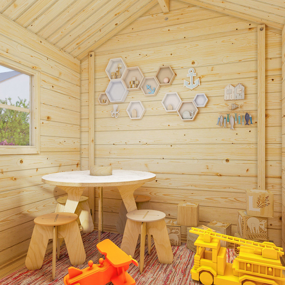 Palmako Stina 7.3 x 8.5ft Kids Wooden Playhouse Image 5