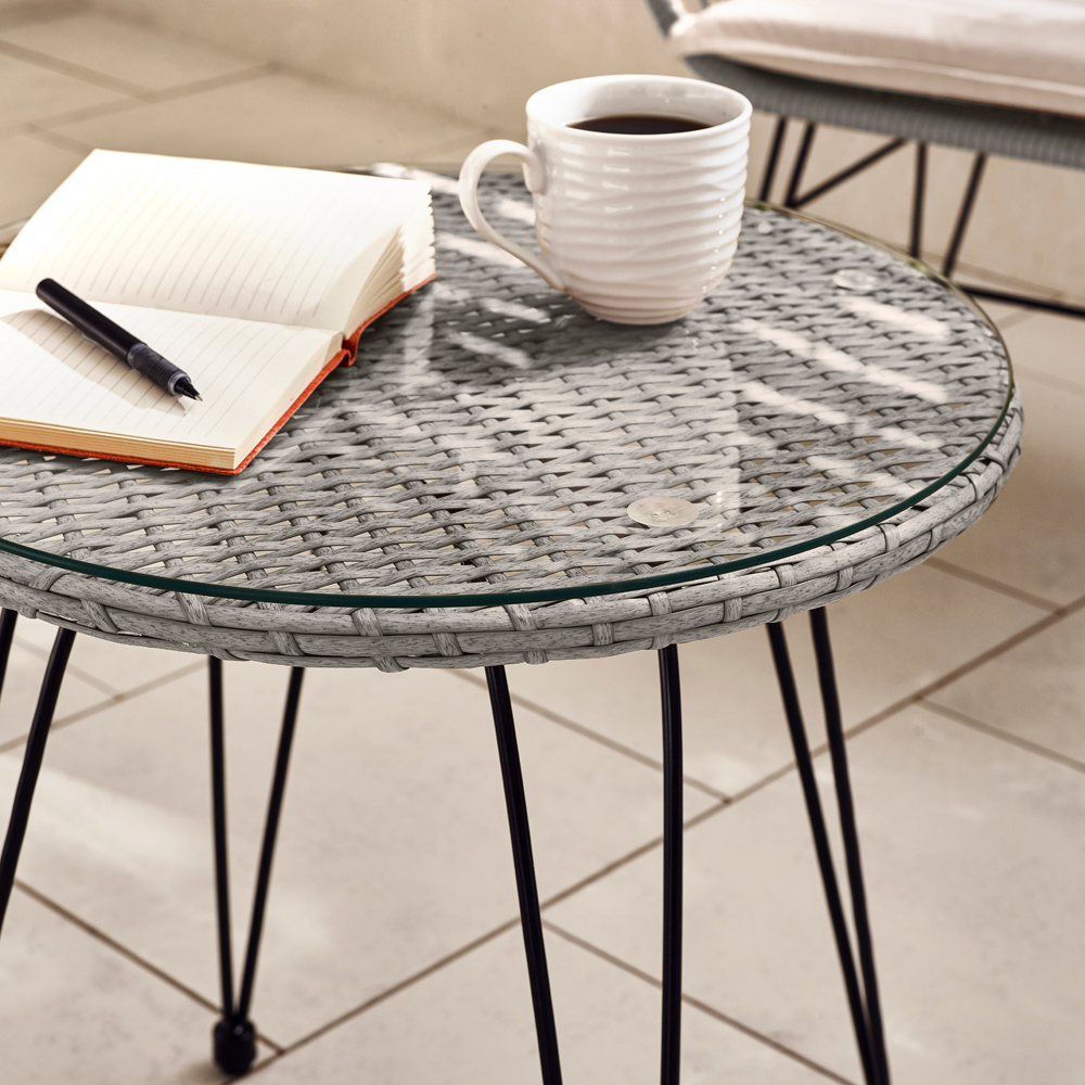 Furniturebox Rio 2 Seater Bistro Set Grey Image 6