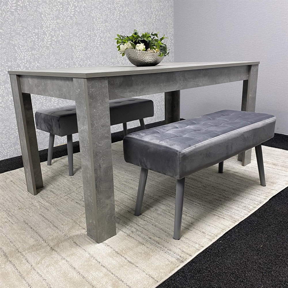Kosy Koala 4 Seater Stone Dining Set Grey Image 5