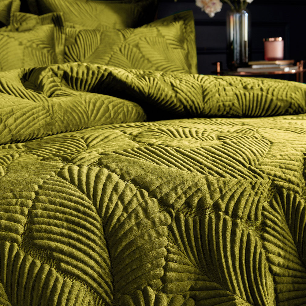 Paoletti Palmeria King Size Moss Duvet Set Image 2