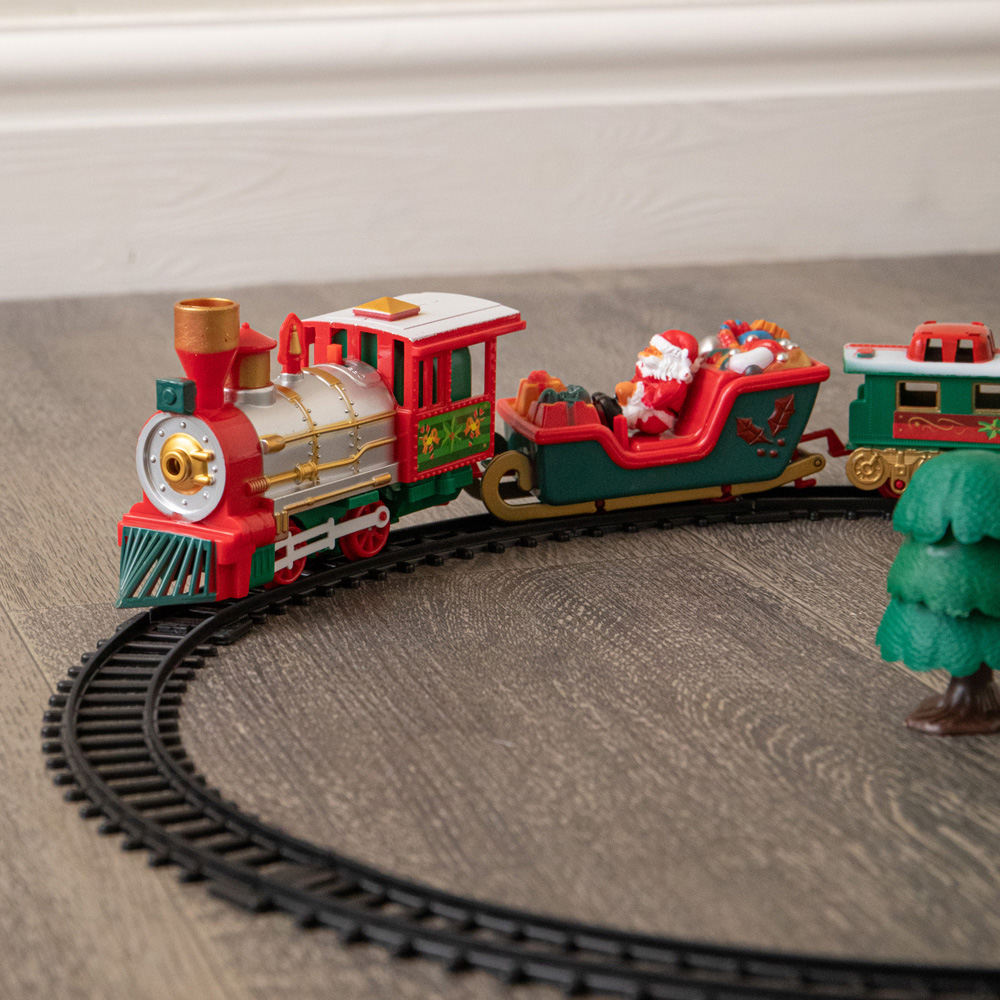 Samuel Alexander Christmas Musical Train Set with Lights and 3 Track Layouts Image 5