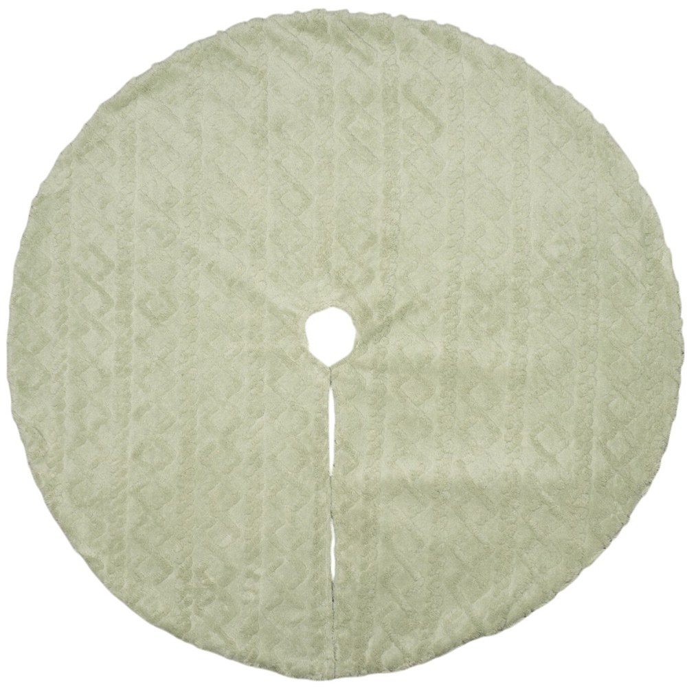 Embossed Tree Skirt Sage Image 1