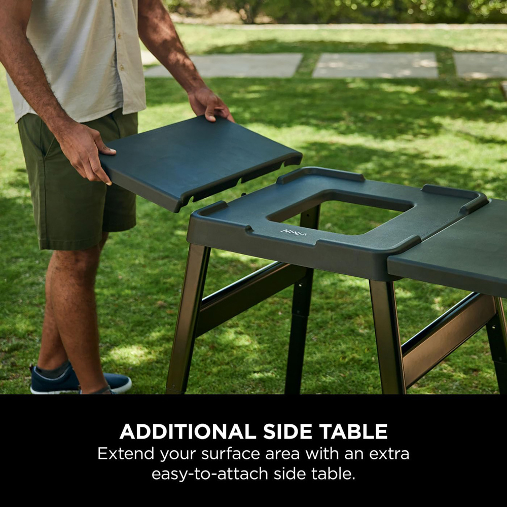Ninja Woodfire Adjustable BBQ Oven Stand with Side Table Image 2