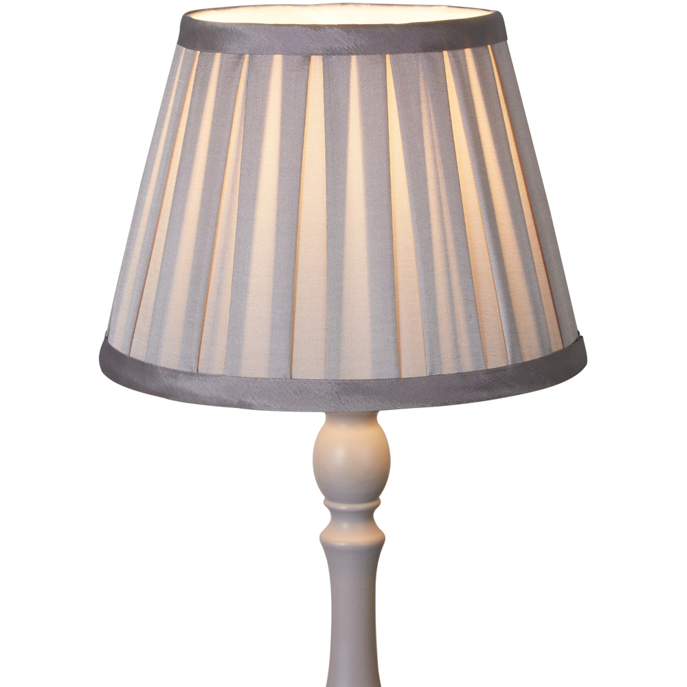 Lighting Collection Barnes Light Grey Pleated Tapered Lamp Shade 20cm Image 3