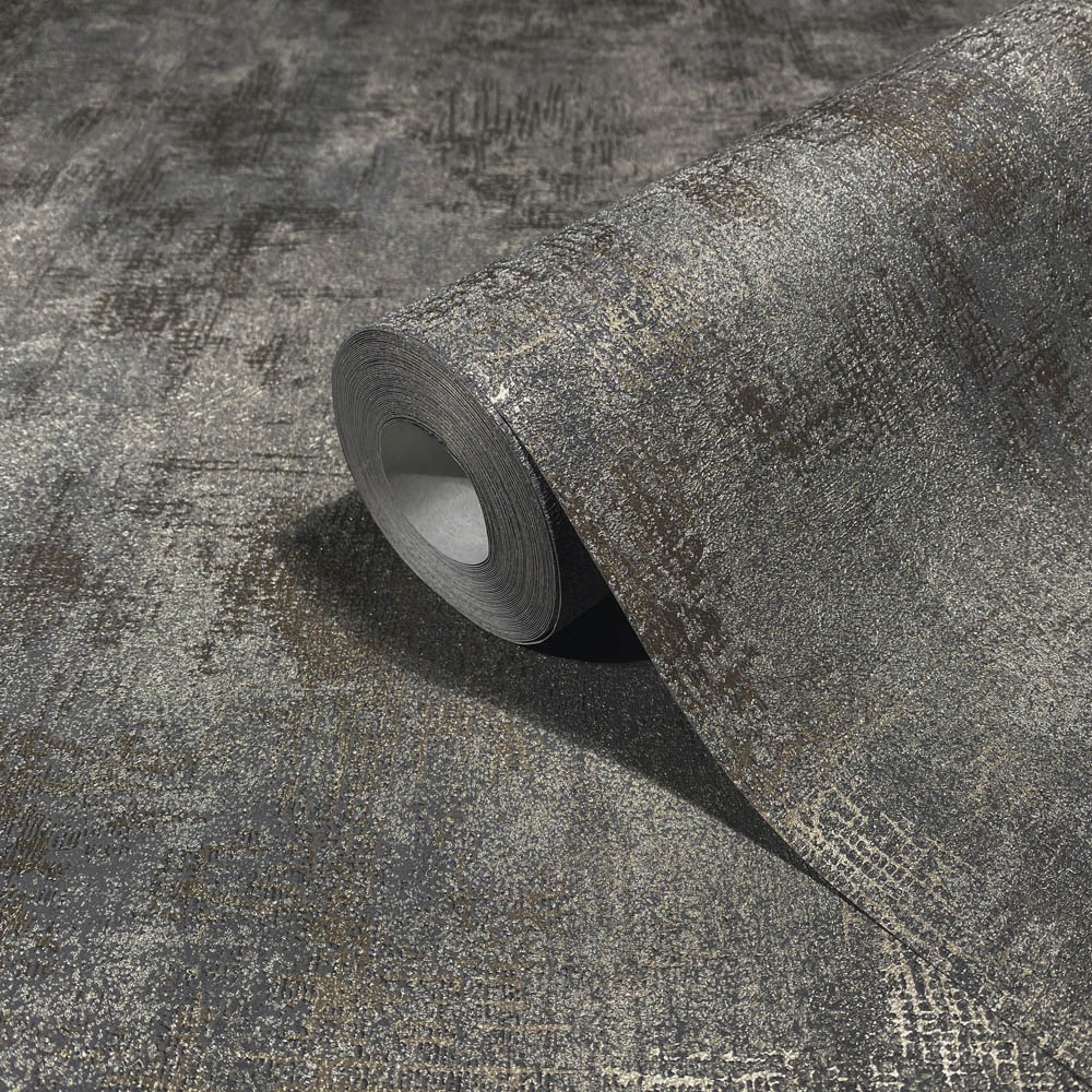 Galerie Industrial Effects Metallic Silver and Dark Grey Wallpaper Image 2