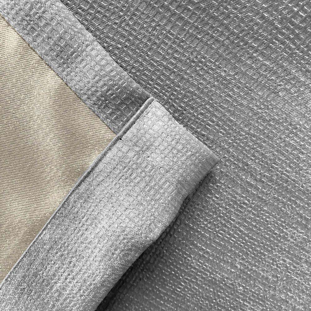 Enhanced Living Matrix Grey Thermal Pencil Pleat Readymade Curtains 229 x 274cm Image 4