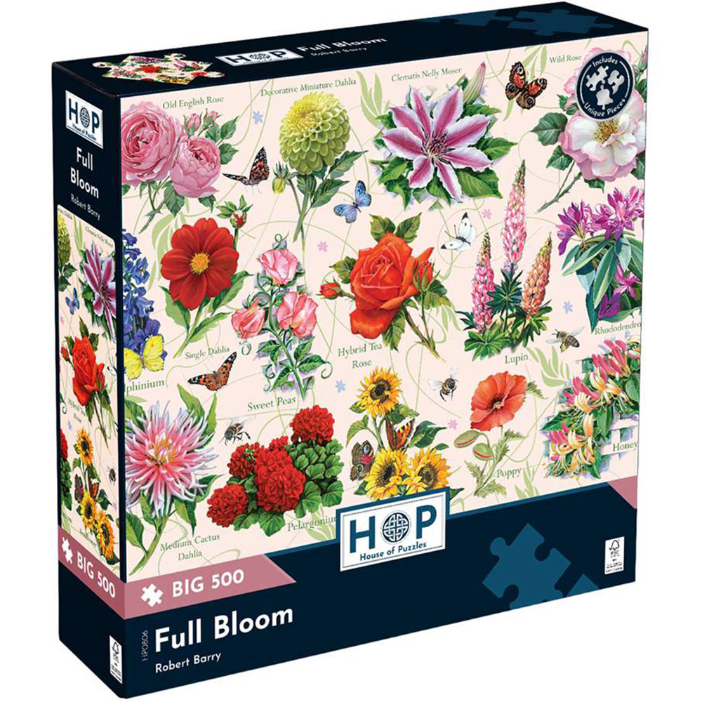 The House of Puzzles Full Bloom 500 Piece Big Jigsaw Puzzle Image 2