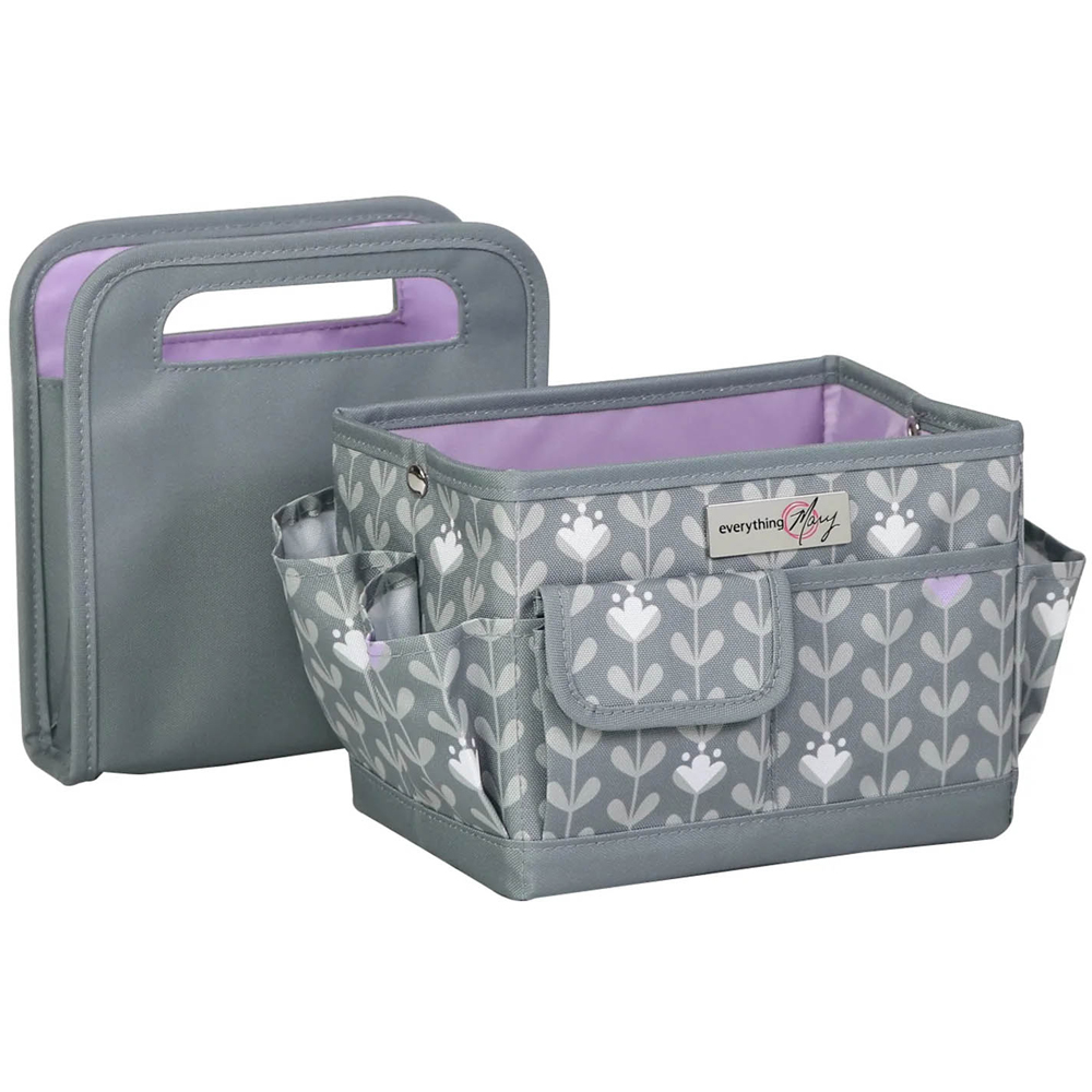 Everything Mary EVM12831-1 Grey and White Leaf Desktop Organiser 20.3 x 15.2 x 21.6cm Image 4