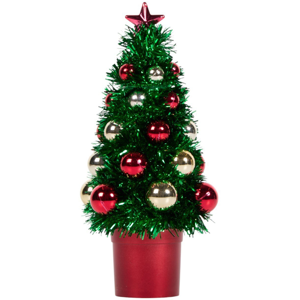 Christmas Tinsel Tree with Ball Image 3