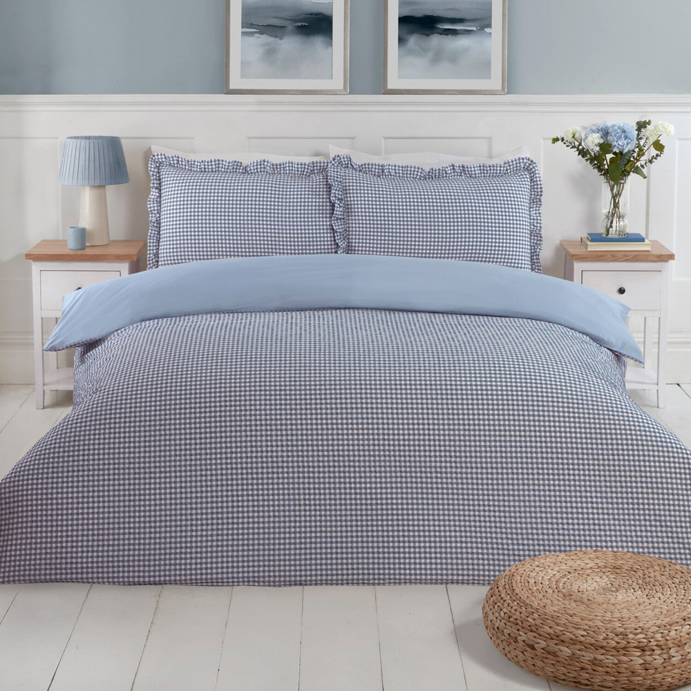Josette Frill Duvet Set Blue Double Image 2