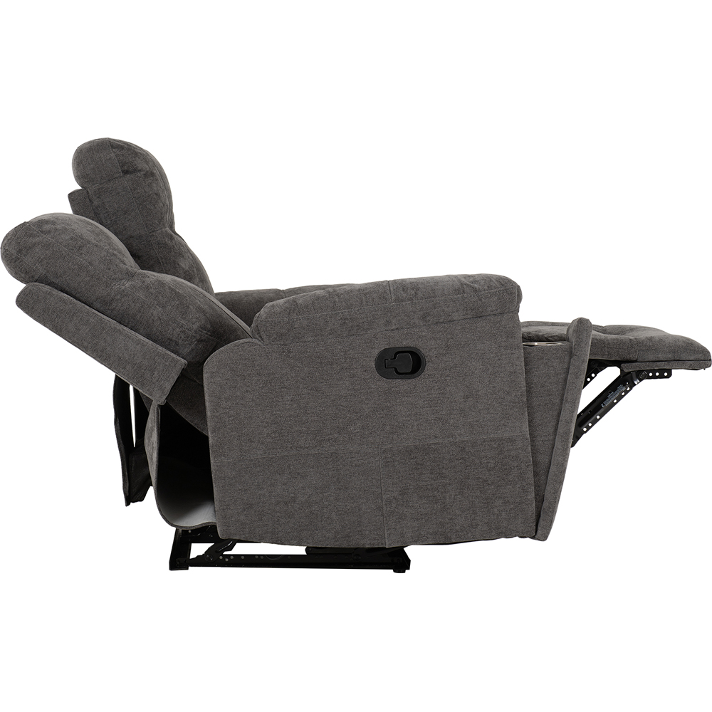 Seconique Guildford 2 Seater Grey Fabric Recliner Sofa Image 6