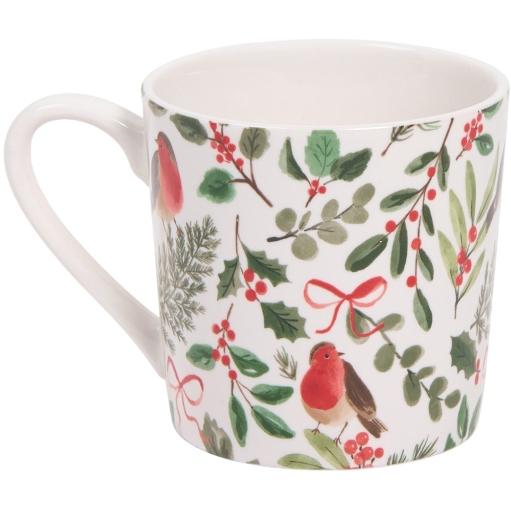 Pack of 4 Festive Robin Mugs Image 3