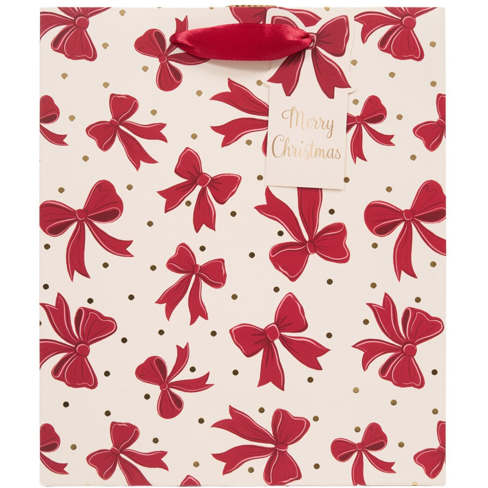 Large Red Bow Gift Bag Medium Image 3