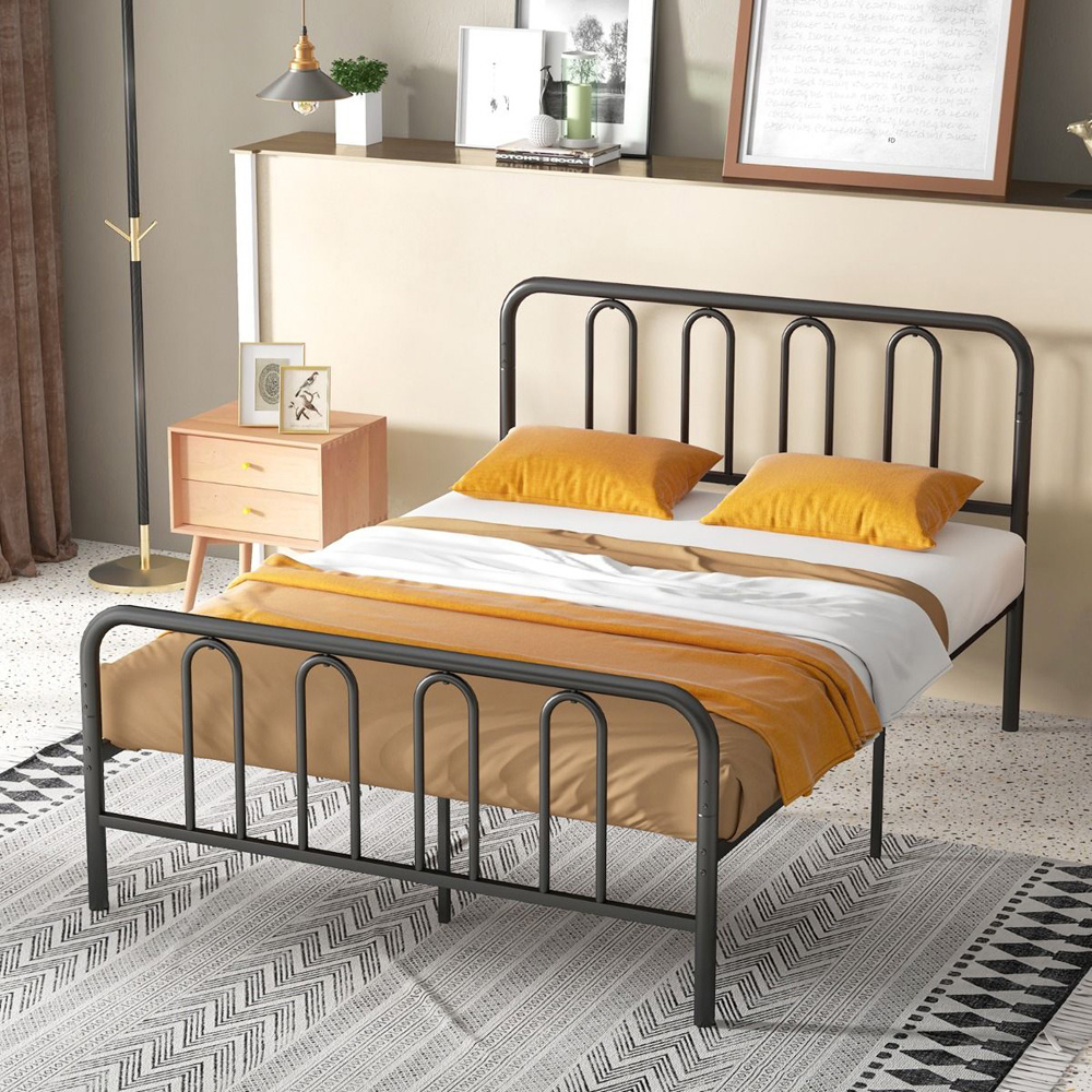 Costway Double Metal Bed Frame with Headboard and Footboard Image 3