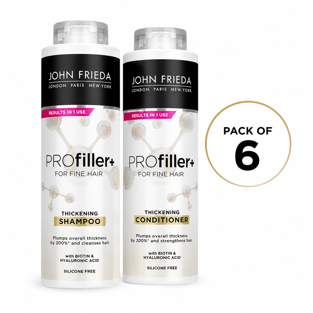 John Frieda Pro Filler+ Fine Hair Volume Shampoo and Conditioner Duo 500ml 6 Pack Image 3