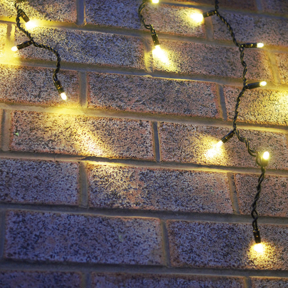 Eagle Connect Warm White LED Black Icicle Light 15m Image 4