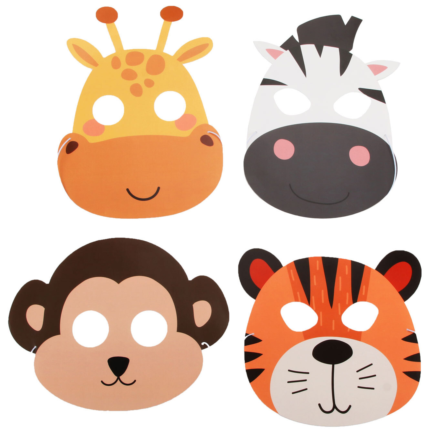 Safari Animal Children's Mask 8 Pack Image
