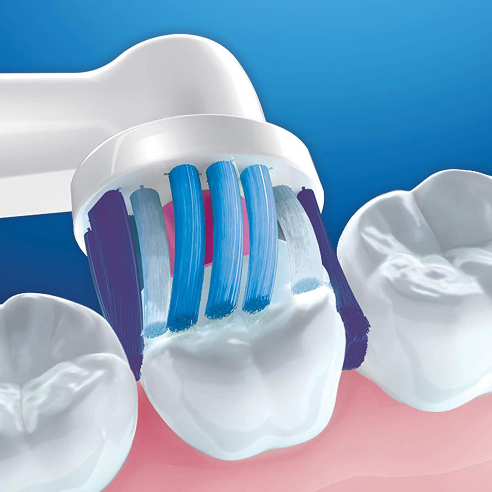 Oral-B iO3 Blush Pink Bluetooth Rechargeable Electric Toothbrush with 8 3D White Refill Head Image 4