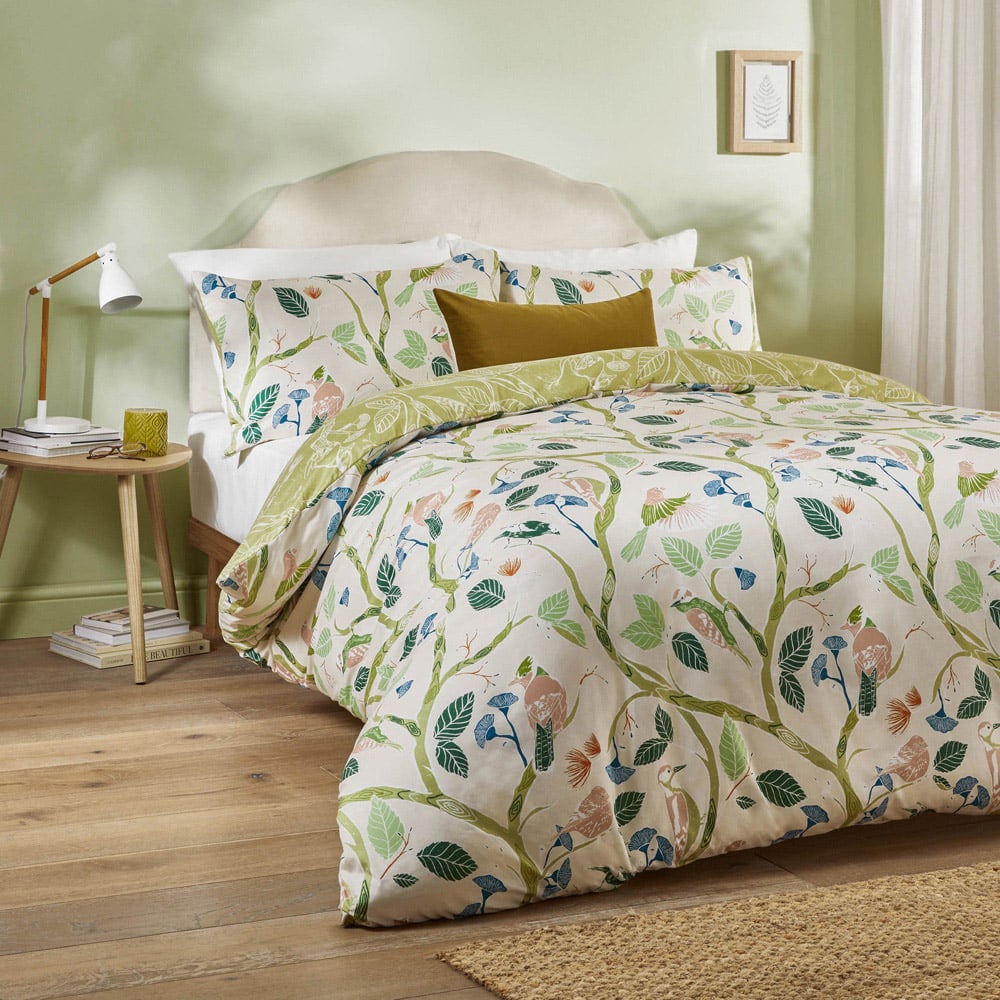 Duvet Day Woodlow Single Sage Green Printed Duvet Set Image 4
