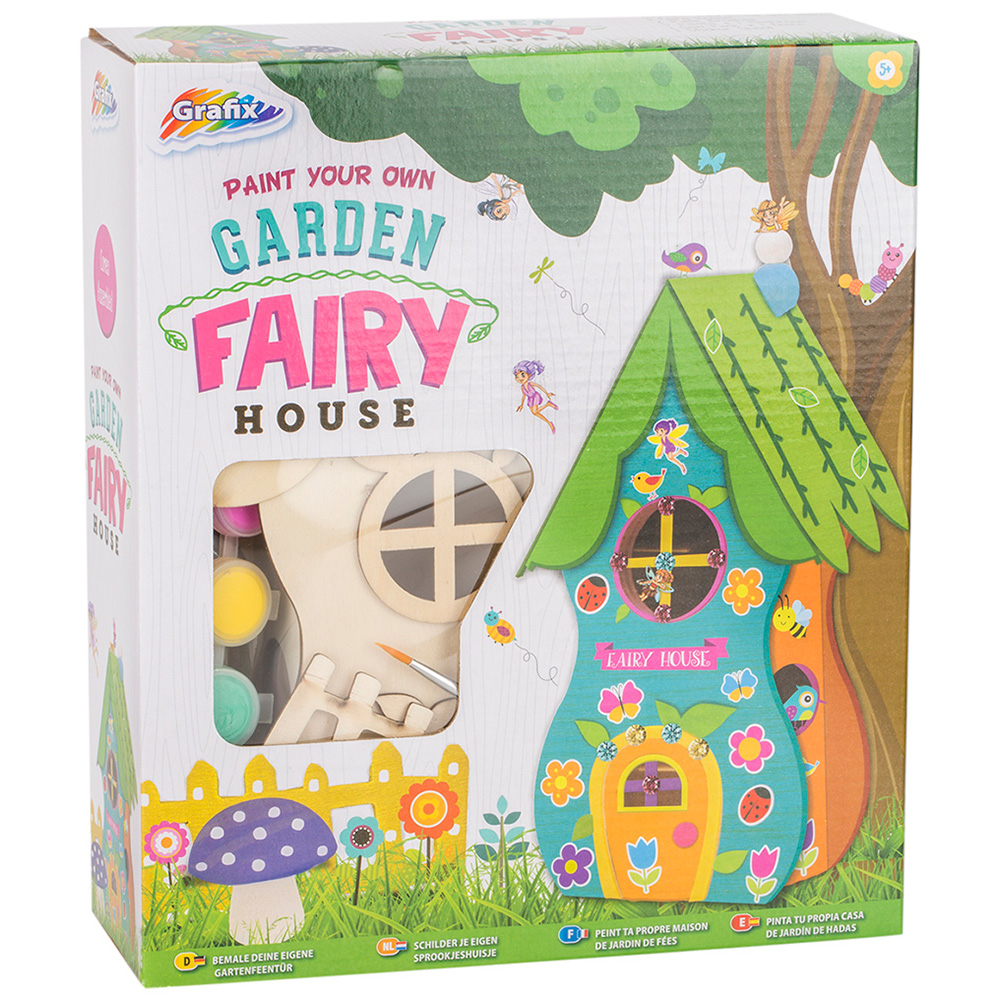 Grafix Paint Your Own Fairy House Craft Kit Image 1