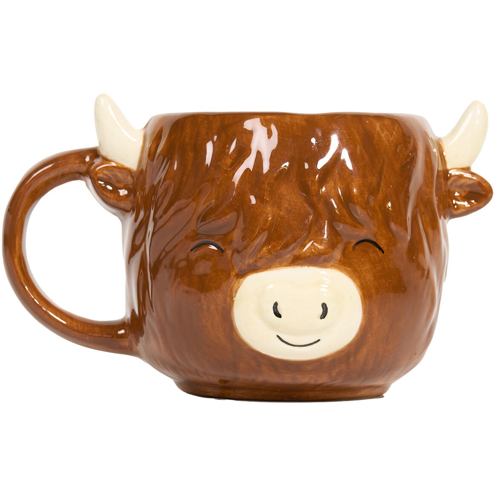 Highland Cow 3D Mug Brown Image 2
