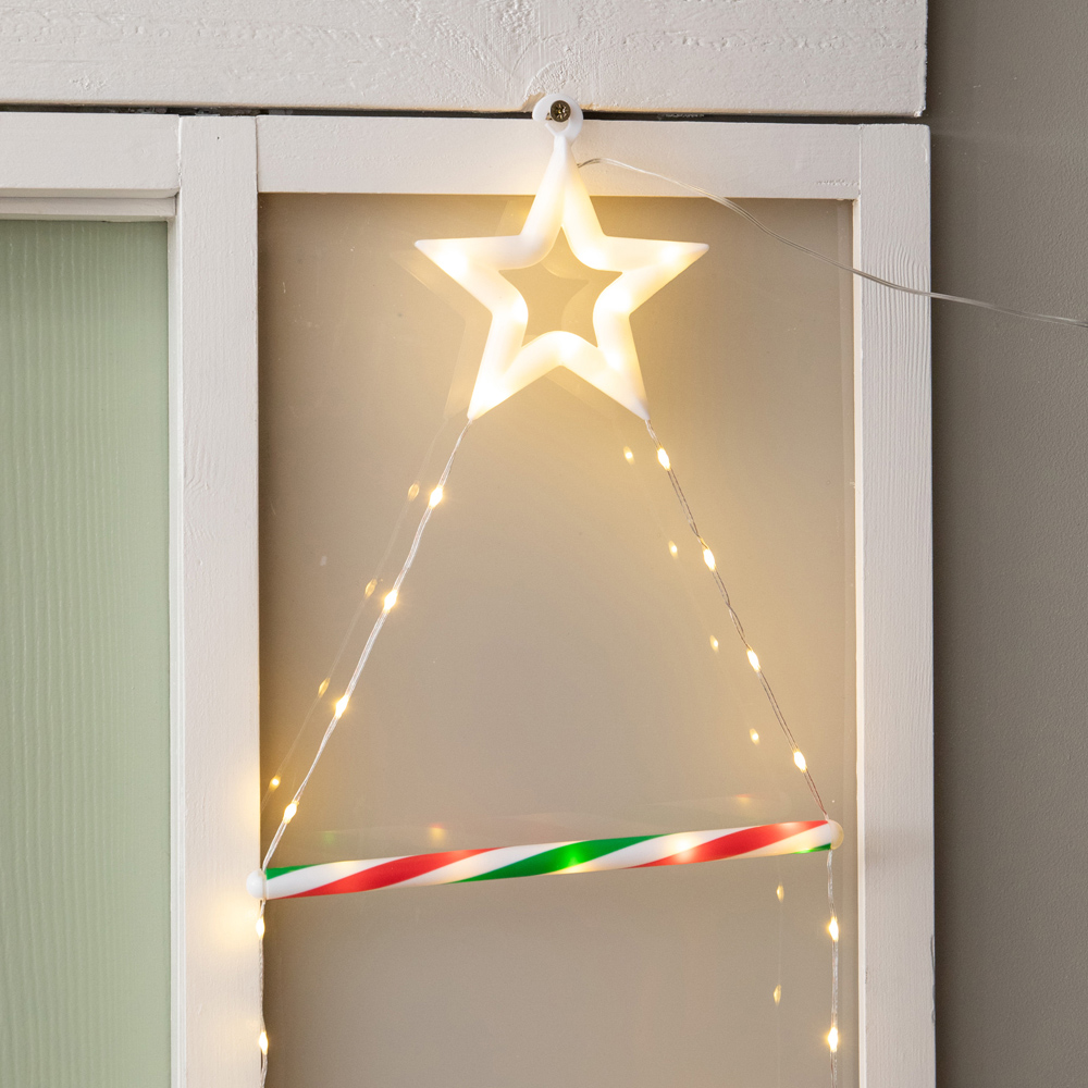 Samuel Alexander 124 Warm White LED Light-Up Santa Climbing Ladder Christmas Decoration 1.92m Image 5