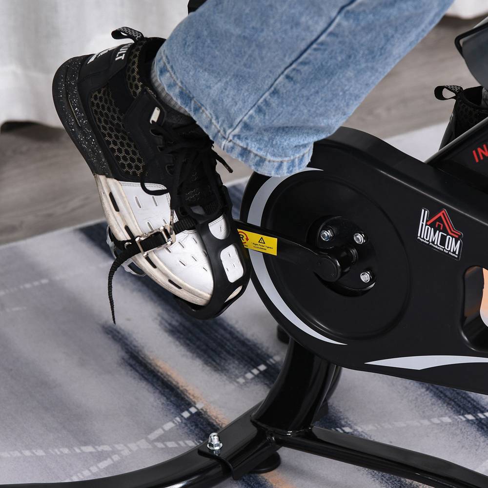 HOMCOM Black Belt Driven Exercise Bike Image 4