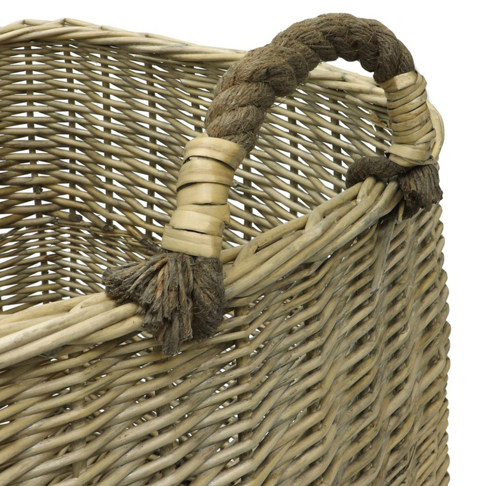 JVL Willow Antique Wash Log Basket Image 5