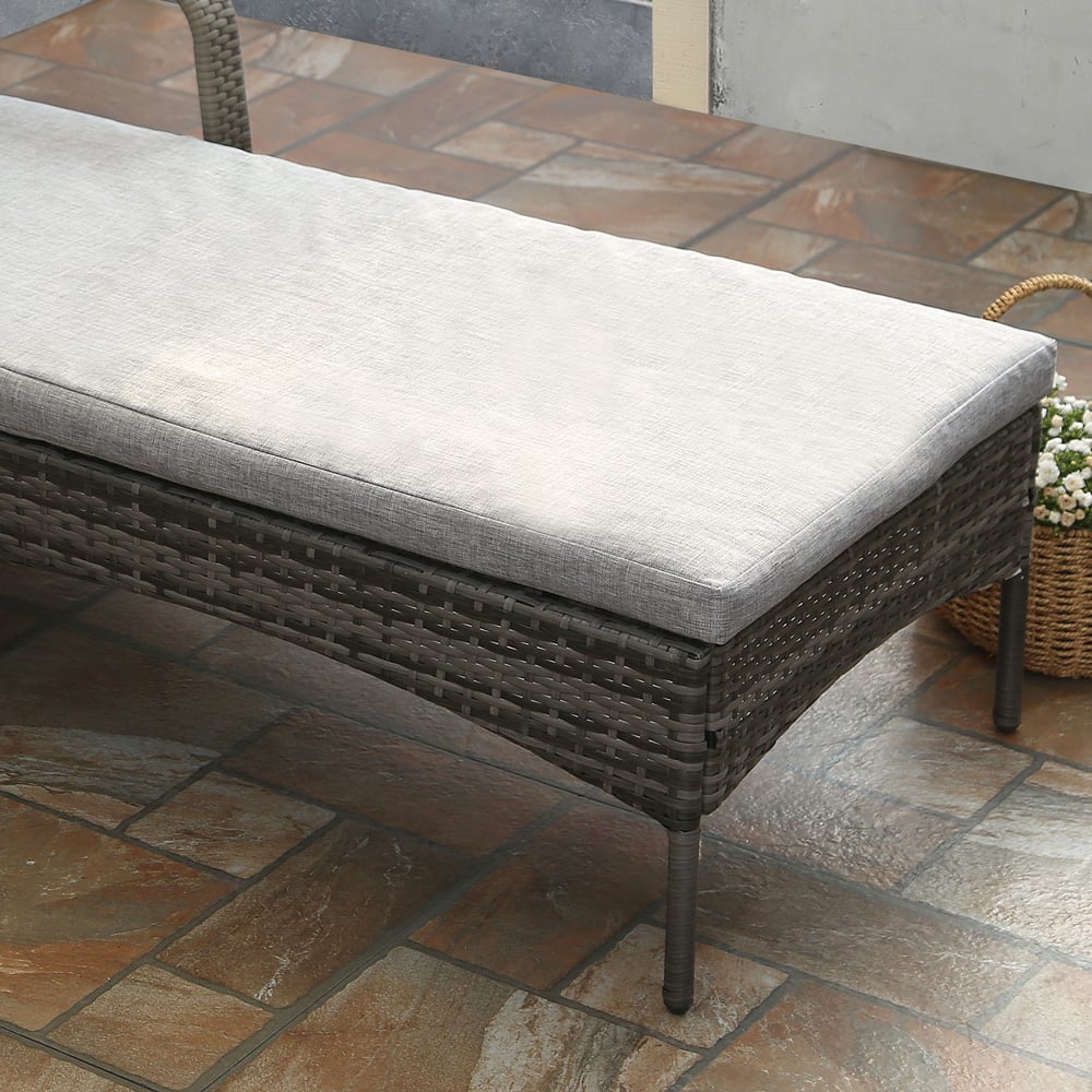 Ventura Deluxe Rattan Sun Lounger with Adjustable Recline Image 6