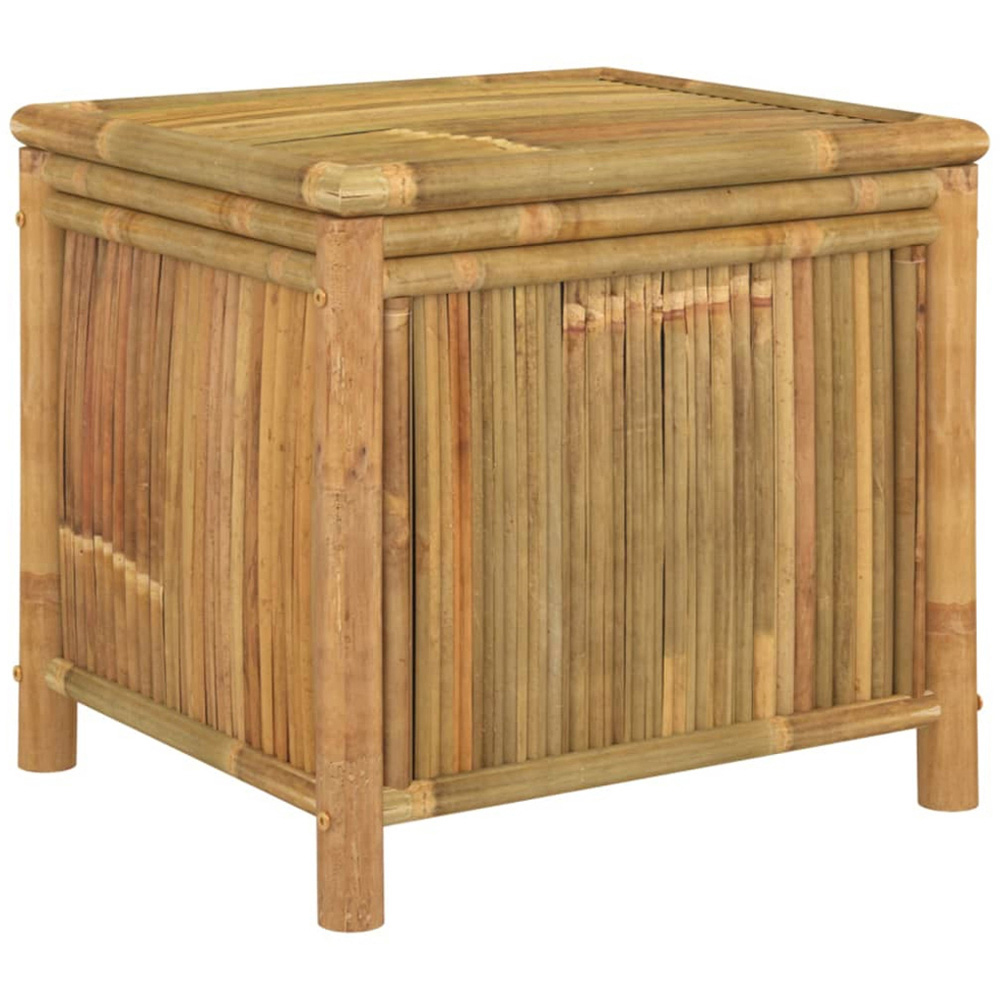 vidaXL 55 x 60 x 52cm Brown Bamboo Garden Storage Box Image 1