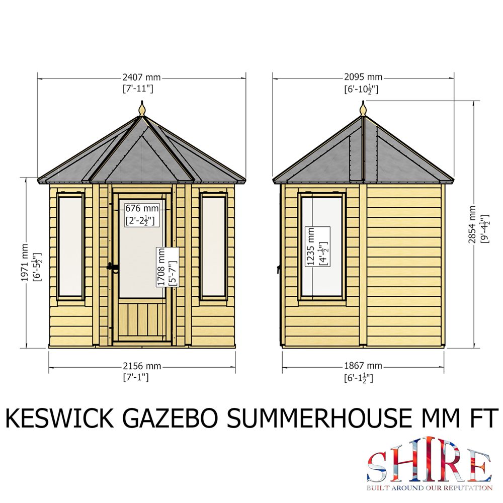 Shire GB Keswick 6 x 6ft Summerhouse Image 9