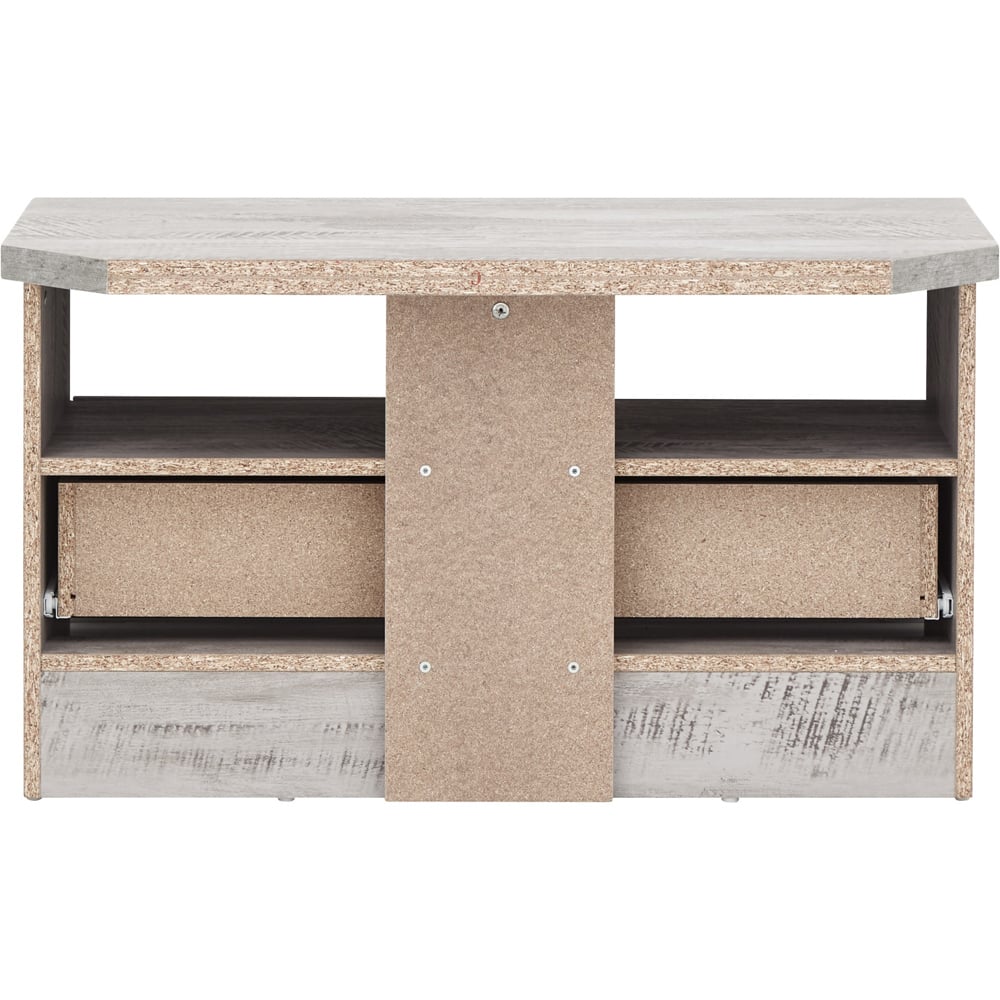 GFW Boston 2 Drawer Grey Corner TV Unit Image 9