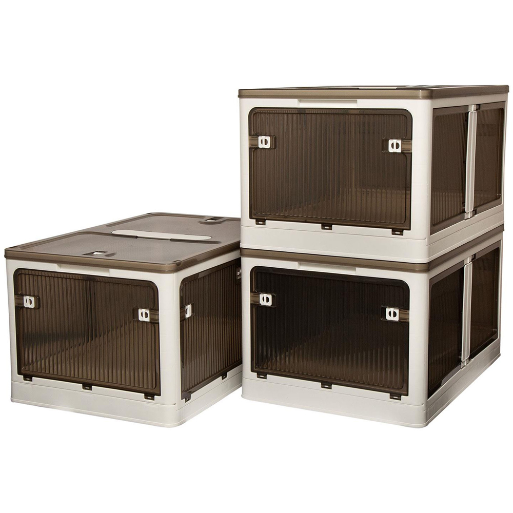Sewing Online YN8888-WHITE 98L 5 Door White Plastic Stackable Storage Box with Wheels Image 7