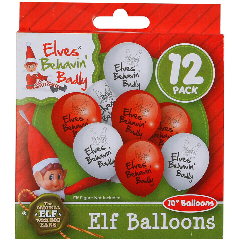 Elves Behavin' Badly Pack of 12 Elf Balloons Image