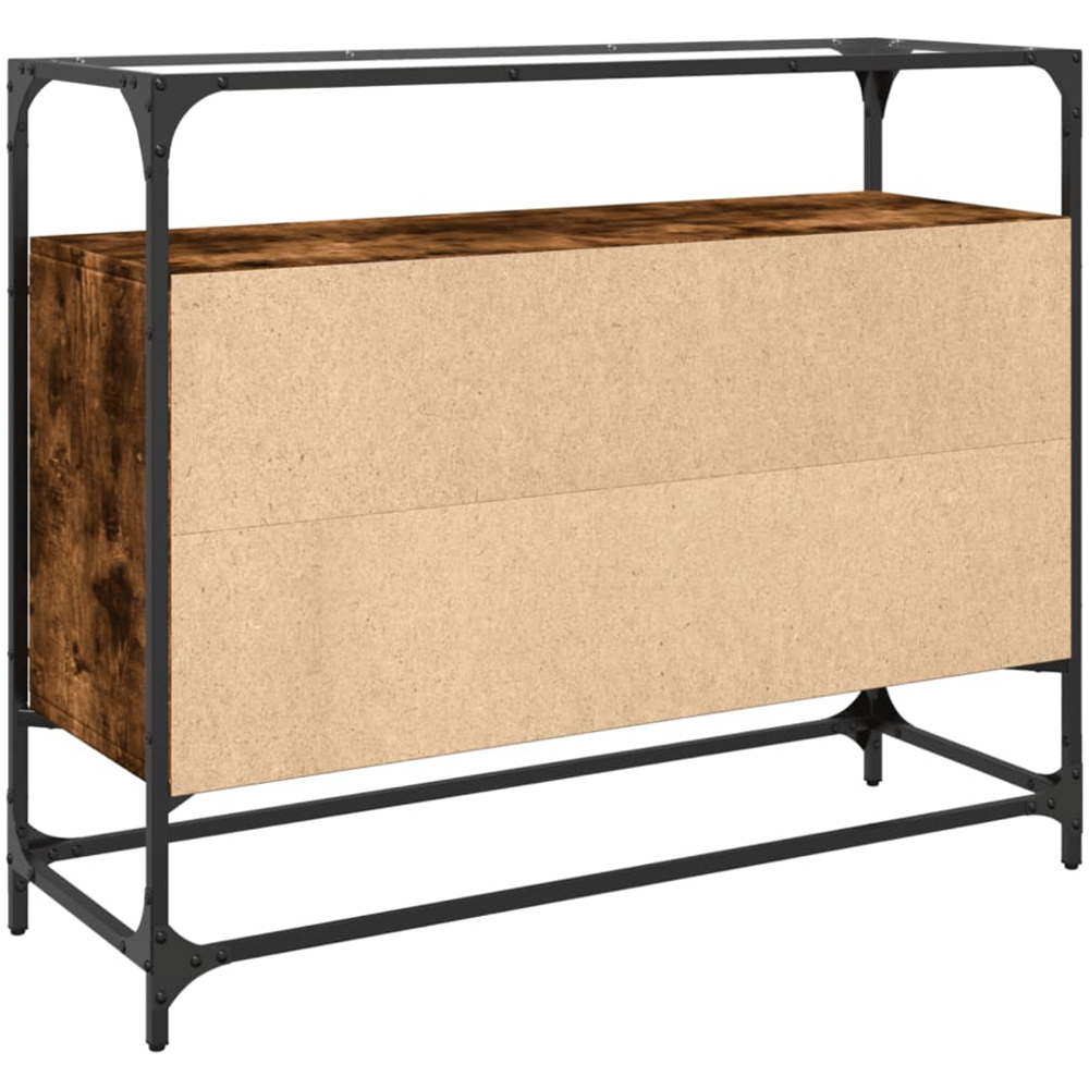 vidaXL 2 Door 3 Shelf Smoked Oak Sideboard Image 6