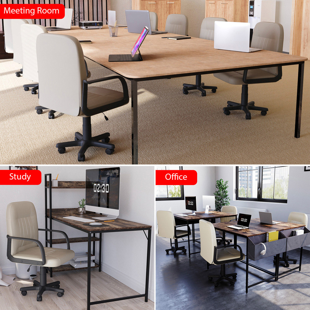 Vida Designs Morton Beige Office Chair Image 4